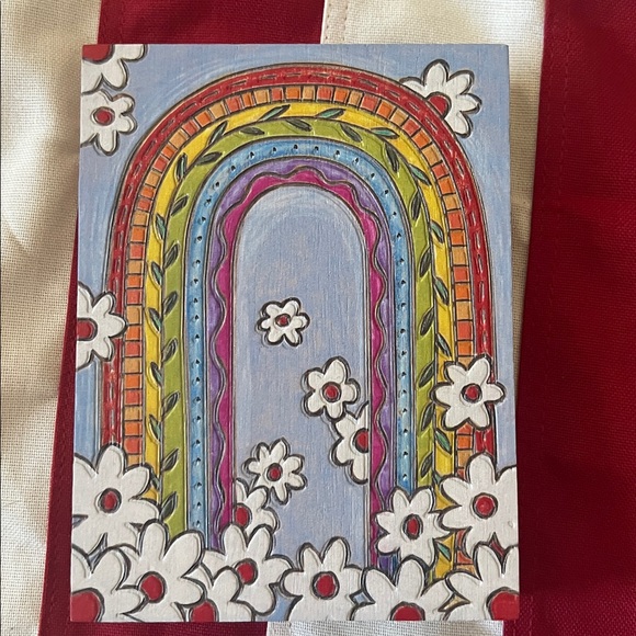 Rainbow and daisy wood wall block - Picture 8 of 10